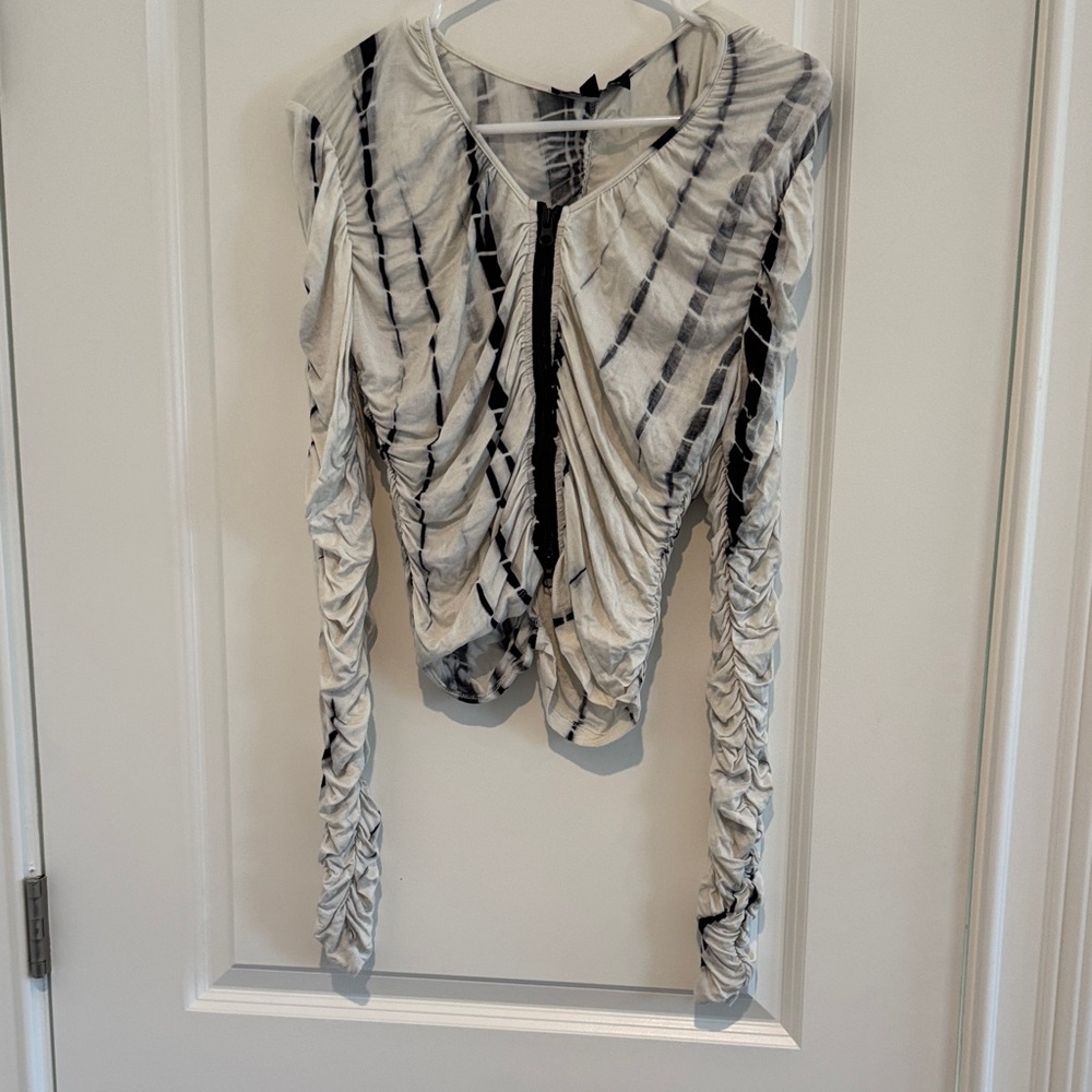 Ruched Black and White Dolls Kill Top